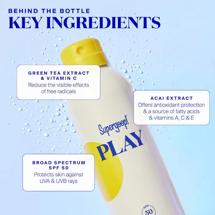 Supergoop! PLAY Antioxidant Body Sunscreen Mist SPF 50