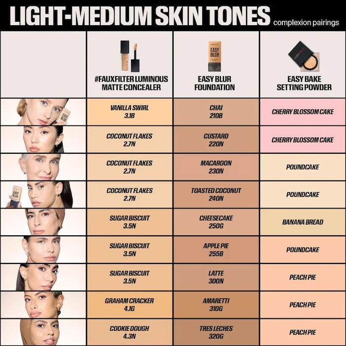 HUDA BEAUTY Easy Blur Natural Airbrush Foundation with Niacinamide