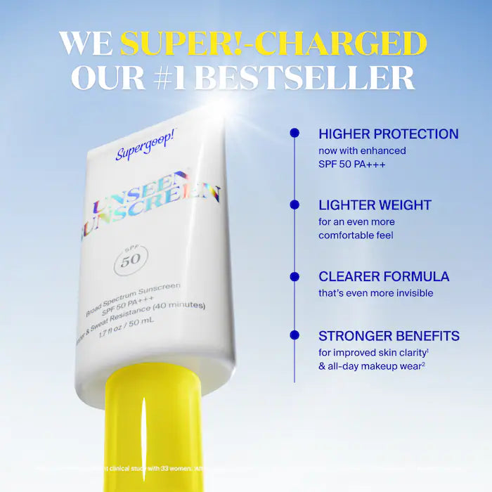 Supergoop! Unseen Sunscreen Invisible Broad Spectrum SPF 50 PA +++