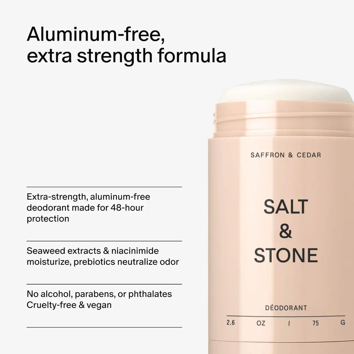 Saffron & Cedar Extra-Strength Aluminum-Free Deodorant