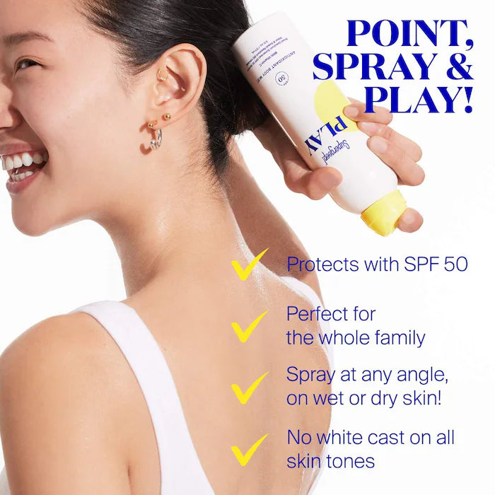 Supergoop!  PLAY Antioxidant Body Sunscreen Mist SPF 50