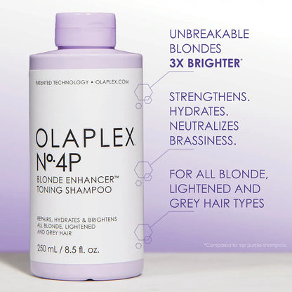 No.4P Blonde Hair Hydrating & Brightening Purple Toning Shampoo