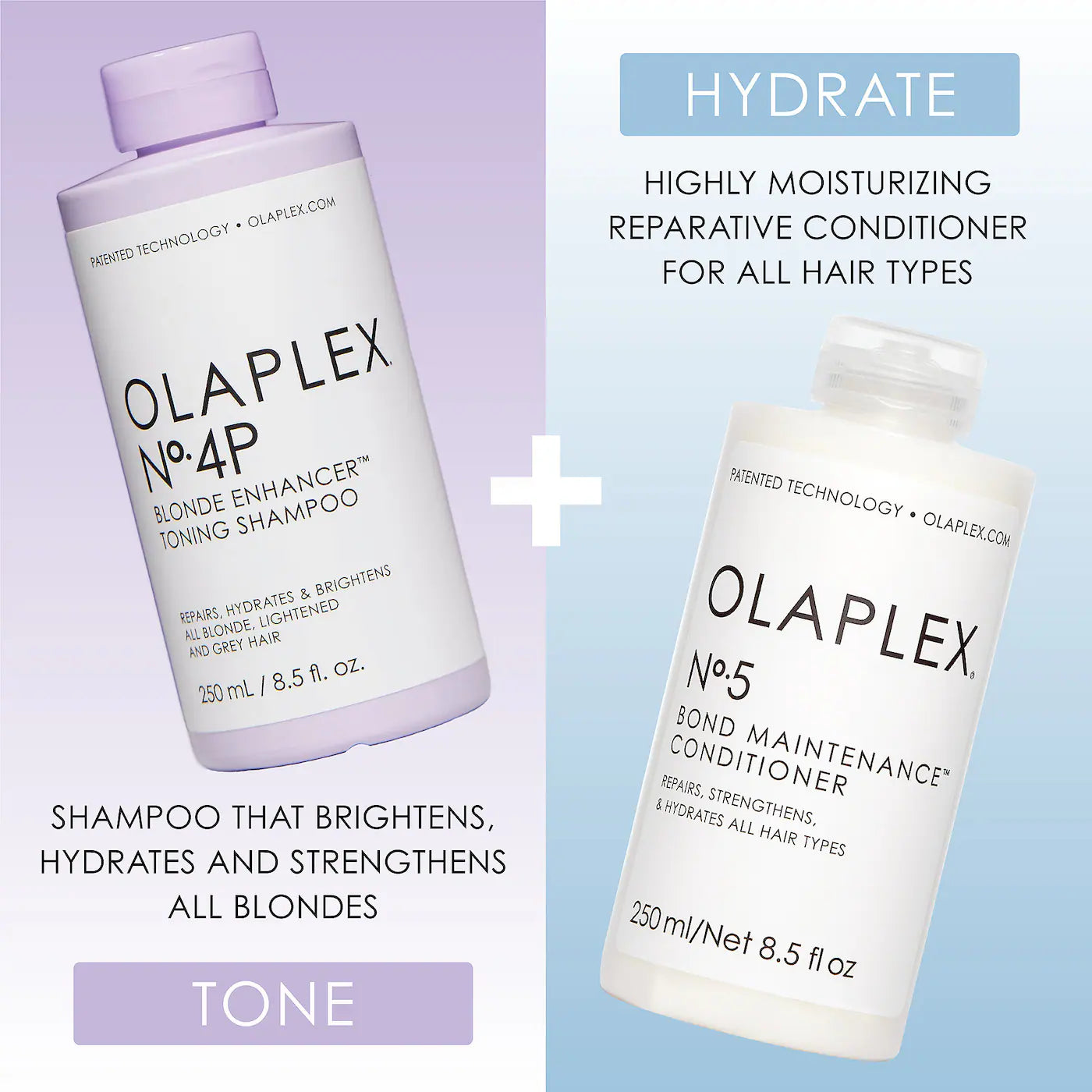 Olaplex No.4P Blonde Hair Hydrating & Brightening Purple Toning Shampoo