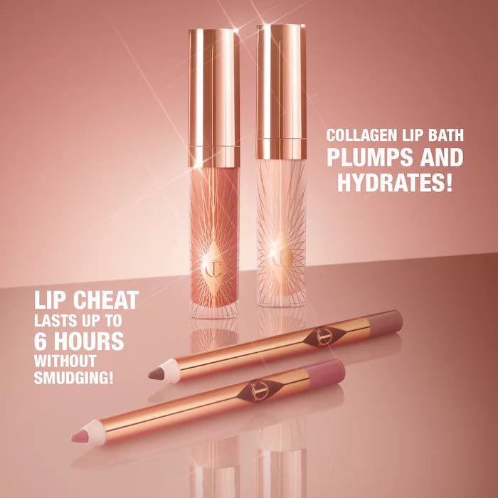 Charlotte Tilbury  Mini Glossy Pink Lip Gloss + Lip Liner Set