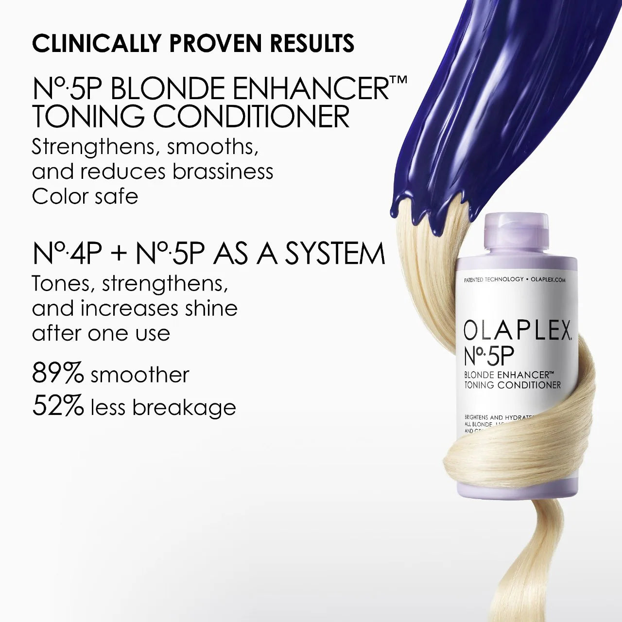 Olaplex No.5P Blonde Hair Hydrating & Brightening Purple Toning Conditioner