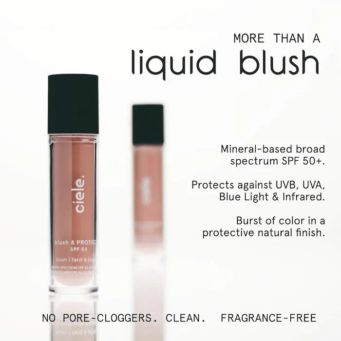 ciele  blush & PROTECT SPF 50+ liquid blush