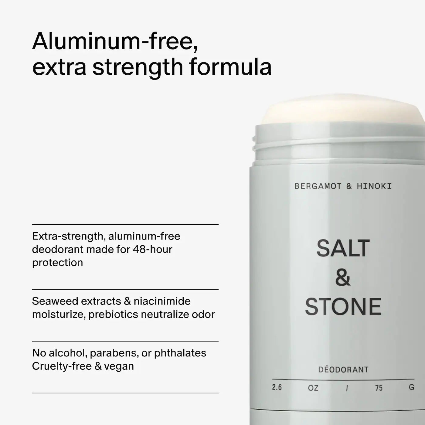 Bergamot & Hinoki Extra-Strength Aluminum-Free Deodorant