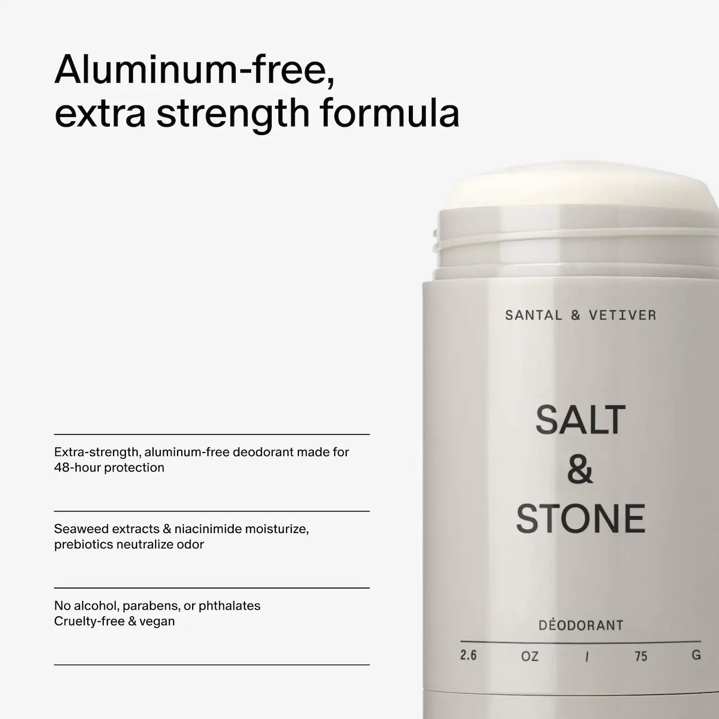 Santal & Vetiver Extra-Strength Aluminum-Free Deodorant