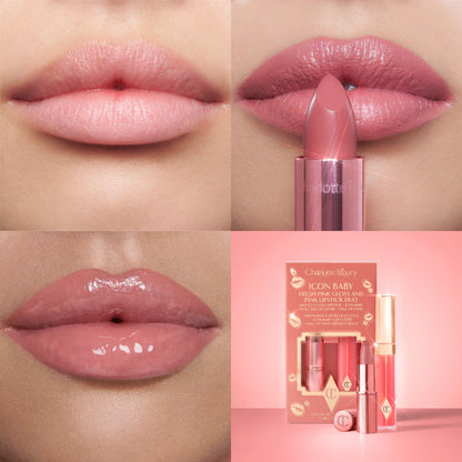 Charlotte Tilbury Icon Baby Fresh Pink Gloss and Lipstick Duo