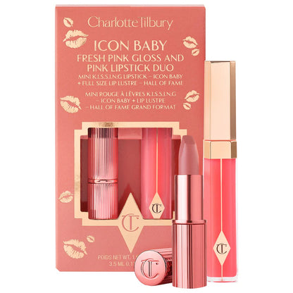 Charlotte Tilbury Icon Baby Fresh Pink Gloss and Lipstick Duo